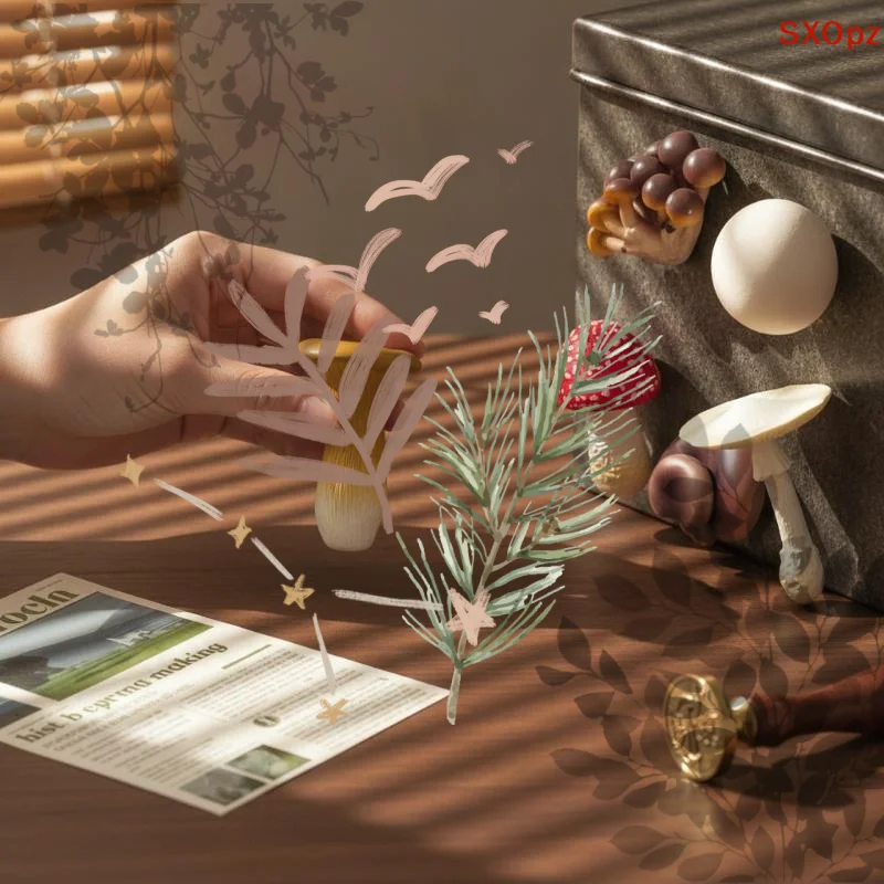Cute Simulated Mushroom Fridge: Magnets 3D Creative Cartoon Resin Home Decoration