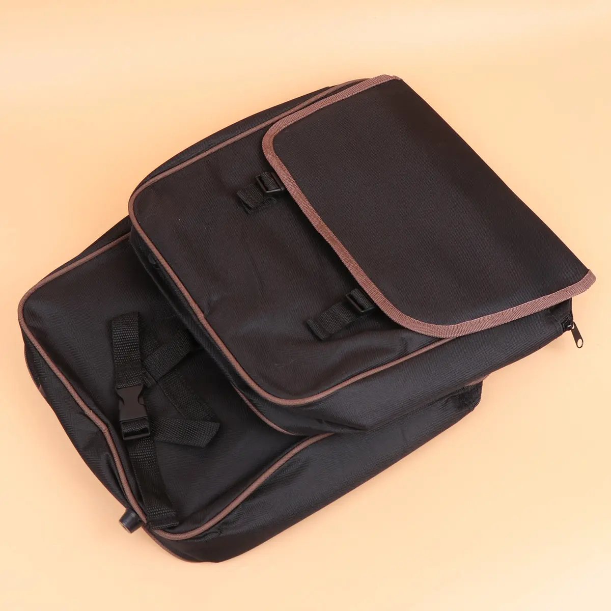 

1pcs Bicycle Saddle Bag Lightweight Waterproof Nylon Pouch Flap Zipper Closure Large Capacity Side Tail Bag For Cycling Mountain