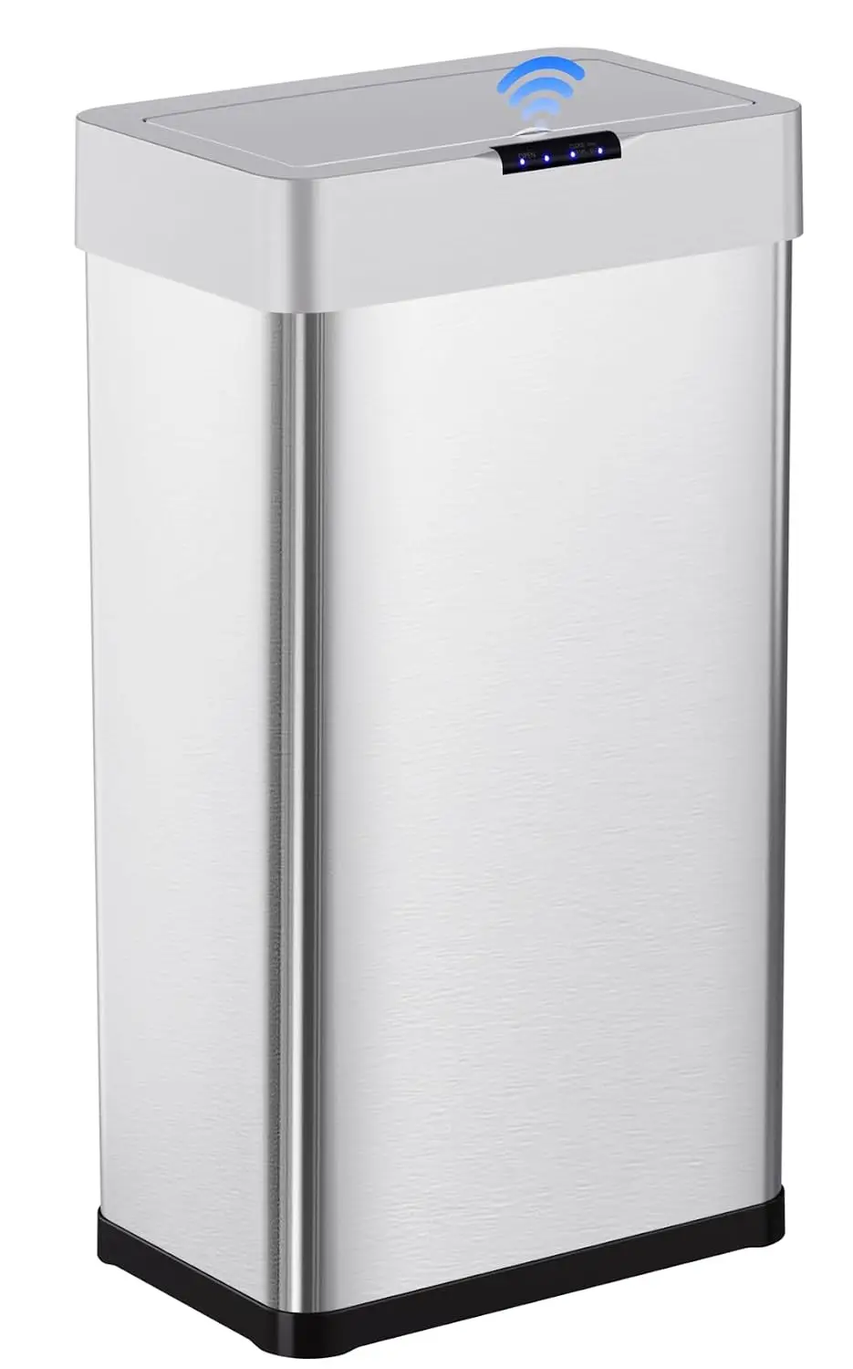 Automatic Trash Can,Sensor Motion Stainless Steel Garbage Bin, Touchless Smart Waste Bin, W/Stay-Open, Soft Close Lid, Display L
