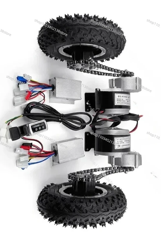 

200 кг, 8 дюймов, 500 Вт, комплект для переоборудования тележки с двойным приводом, легко носить с собой, набор колес, электрическая емкость тележки для кургана
