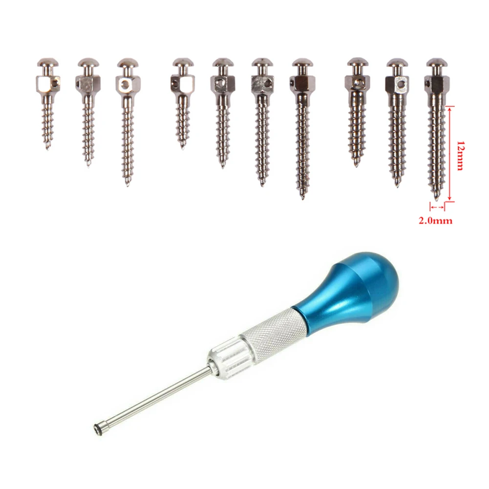 Micro mini implants de laboratoire dentaire en alliage de titane, injecteur orthodontique, vis d\'auto-propositions, tournevis, outil d\'association,