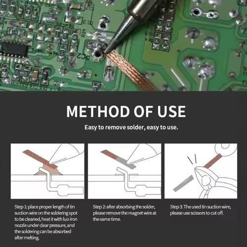 Desoldering Braid Welding Solder Remover Wick 1.5M Width 1 1.5 2 2.5 3 3.5 4 mm Wire Lead Cord Flux BGA Repair Tool - Image 6