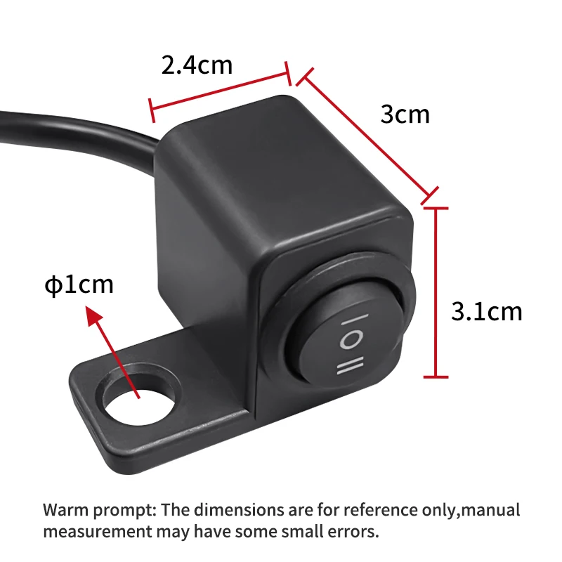 DOMINO Mini Driving Light Mirror Mount Switches Hazard Fog Light ON OFF ON Switch 3WAY