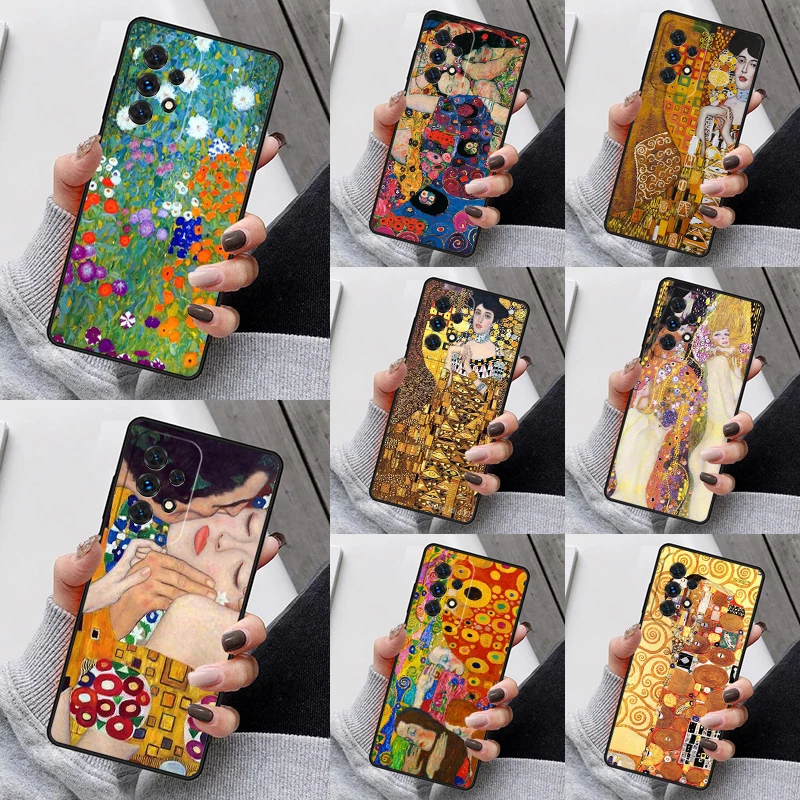 Gustav Klimt Abstract painting Phone Case For Samsung Galaxy S23 S21 S20 FE S24 S22 Ultra Note20 S10 S9 Plus A40 A52 A12 A13 A53