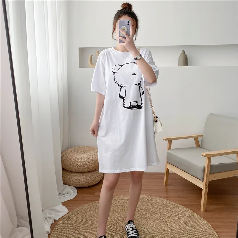 Maternity Dress Breastfeeding Summer For Women Pregnant Nursing Dresses Loose Casual Feeding Clothing Pregnancy Home Clothes