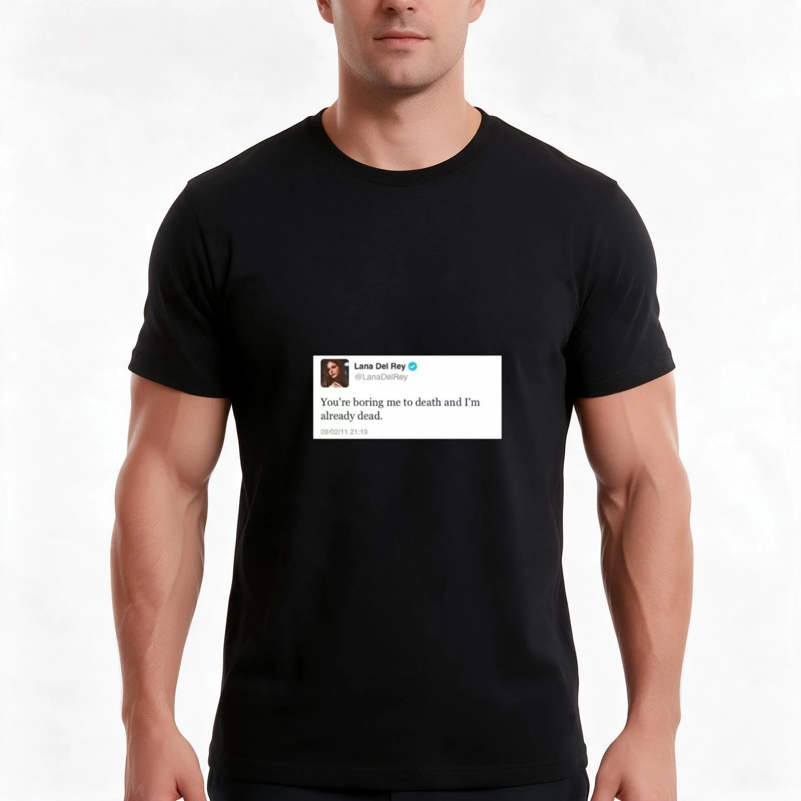 lana tweet T-Shirt, Summer Casual Cotton Tee, Oversized Streetwear Tops, Vintage Graphic Print, Loose Fit Short Sleeve
