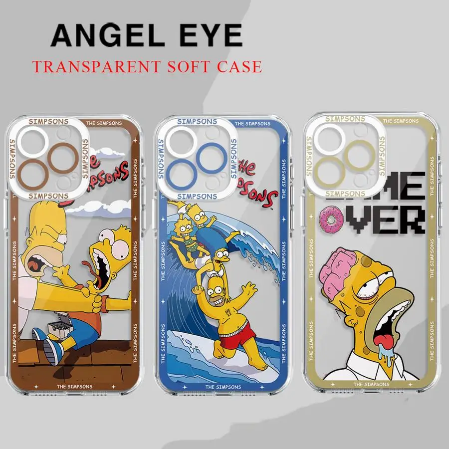 Funny The Simpsons Homer Phone Case for Apple iPhone 15 16 Pro XS Max 13 14 Plus XR SE 7 8 12 11 Pro plus Matte