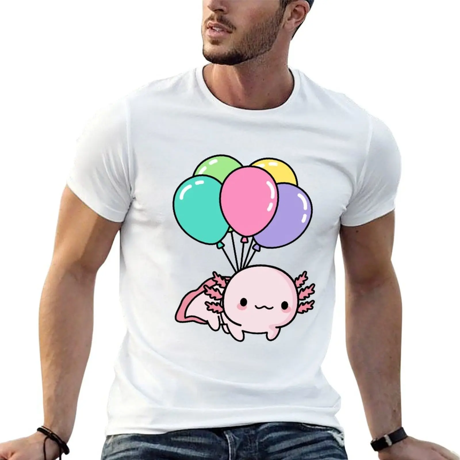 Copia de Copia de Copia de Cute Axolotl Salute T-Shirt t shirt man cotton man t shirt cotton T-Shirt
