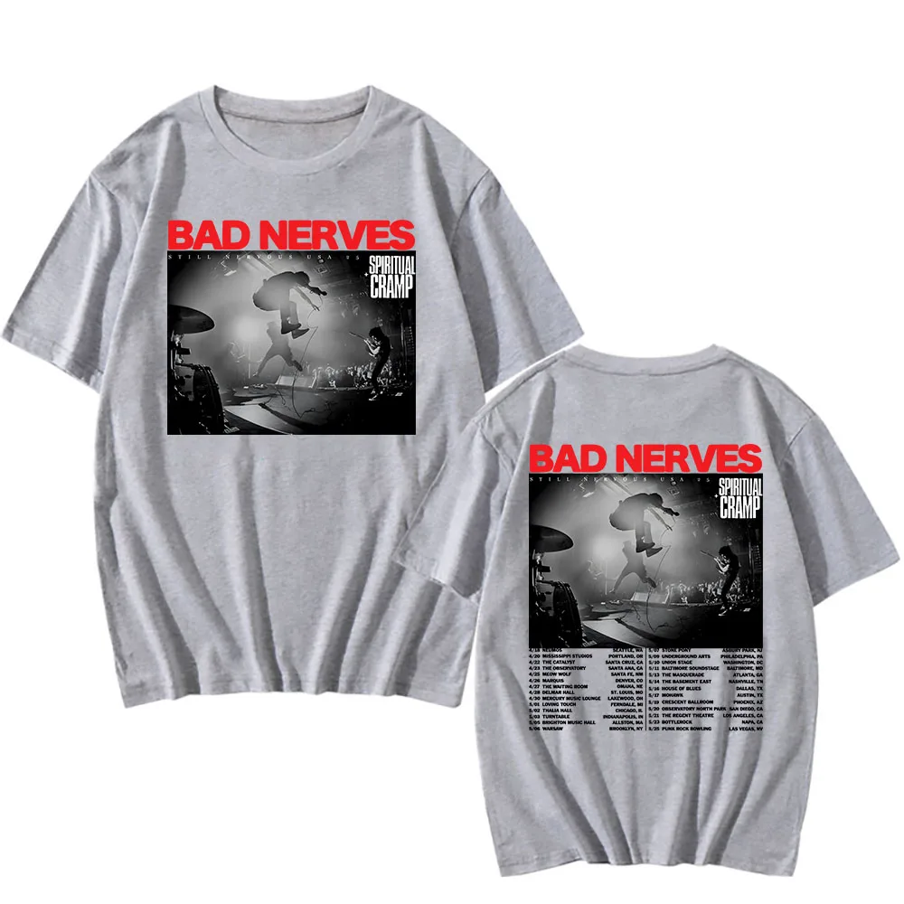 سيئة الأعصاب لا تزال جولة العصبية 2025 تي شيرت الروحي تشنج الهيب هوب للجنسين الشارع الشهير الجرونج موضة الجرافيك بلايز الرجال الملابس