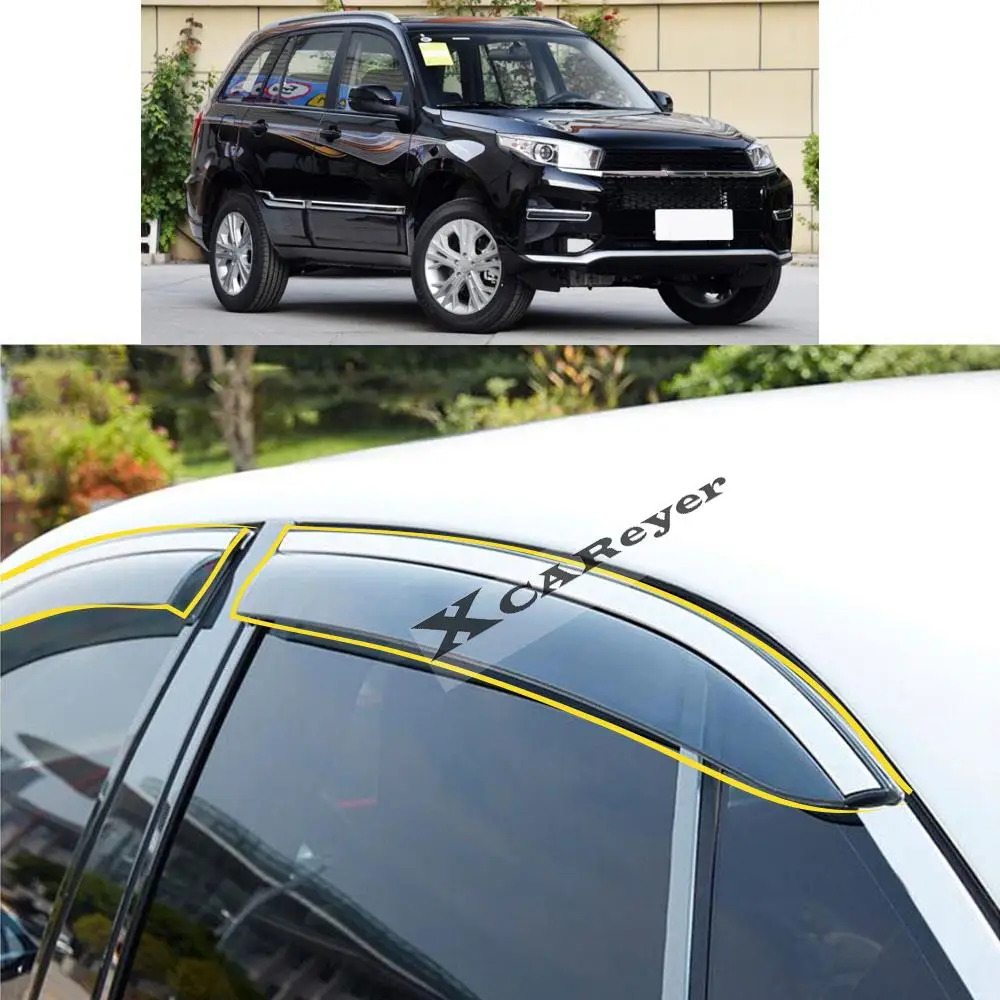 

For CHERY Tiggo3 Tiggo 3 2014 2015 2016 2017 2018 2019 2020 2021 Car Sticker Plastic Window Glass Wind Visor Rain/Sun Guard Vent