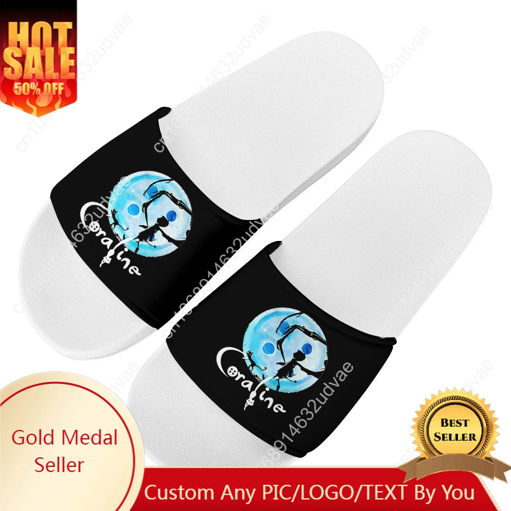 

Coraline The Secret Door Slippers Home Bathroom Sandals Water Shoes Men Women Teenagers Poor Sandal Customized Summer Slipper