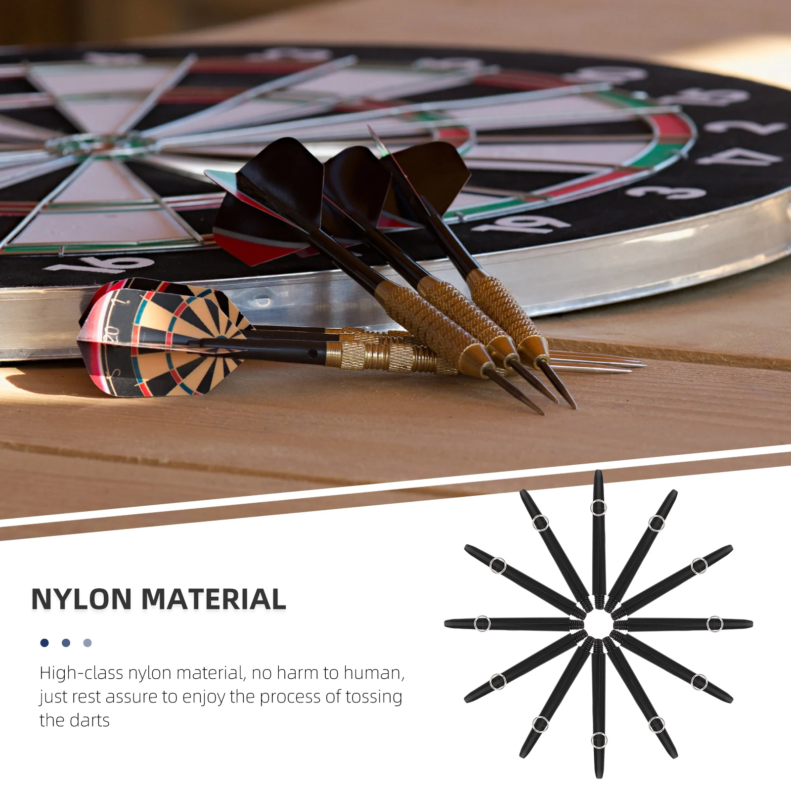 

50 Sets Dart Shafts Replace High Performance Nylon Improved Strength Lightweight