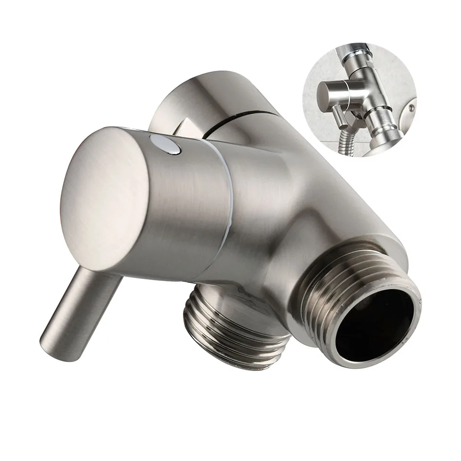 3 Way Brass Shower Arm Adapter G1/2’’ Shower Diverter Valve for Handheld Shower Head and Fixed Shower Head