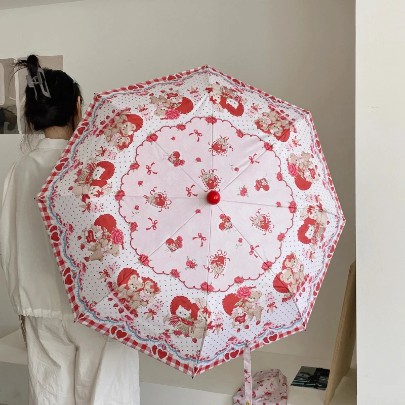 

Lolita Rose Letter Sun Umbrella Weather and Rain Automatic Umbrella