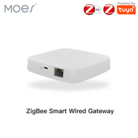 MOES Tuya ZigBee Wireless Gateway Hub Wired Multi-mode Bridge Bluetooth Remote Controller Mesh Smart Life APP Alexa Google Home