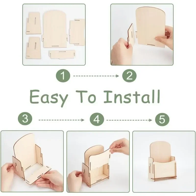 1/2pc 2026New Brochure Holder Wooden Pamphlet Table Stand Sign Holder Countertop Organizer Flyer Multi Slot Rack for Booklet