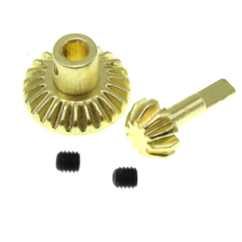 2pcs Wear-resistant Steel 6mm Main Gear+3mm Bevel Gear for WPL C24 D12 RC Model Car Upgrade Accessories