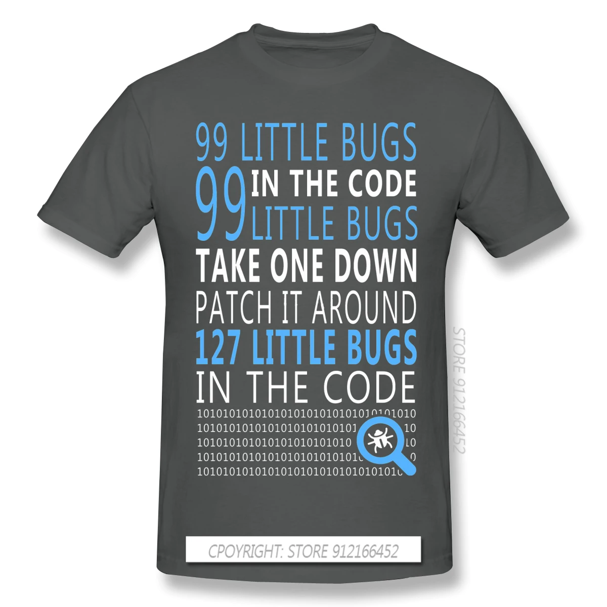 99 Little Bugs In The Code T-Shirts 100% Cotton Anonymous Hacker Organization Video Black Lives Matter Clothes