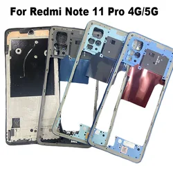 New Middle Frame For Xiaomi Redmi Note 11 PRO Front Bezel Back Housing Case Mid Plate Replacement 4G 5G