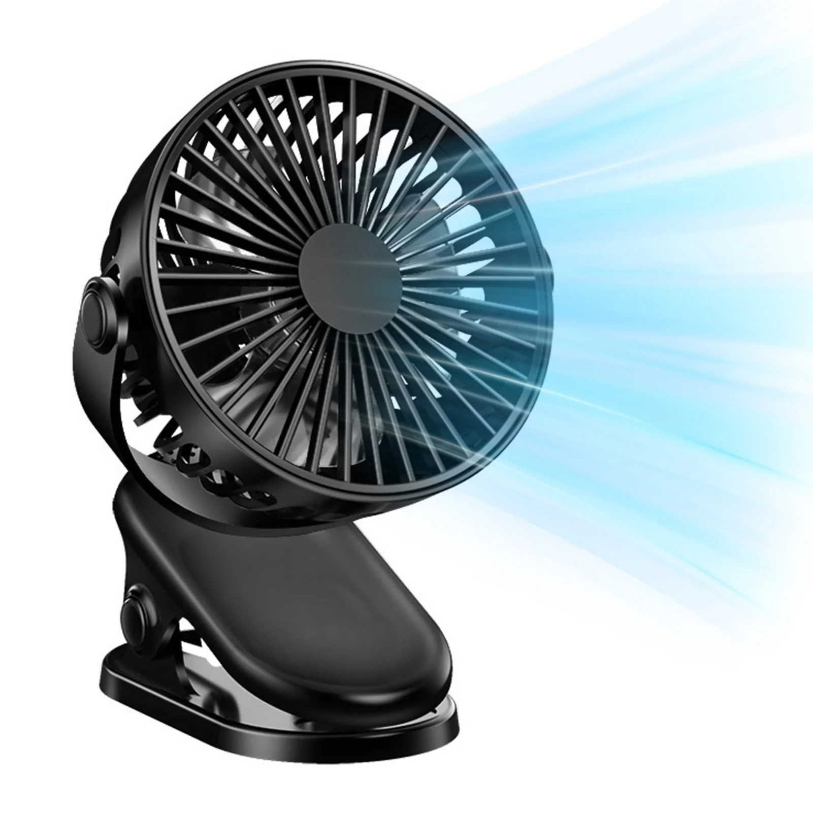 

Portable Cooling Table Fan with Clip Rechargeable Camping Travel Fan for Traveling Outdoor Office Use