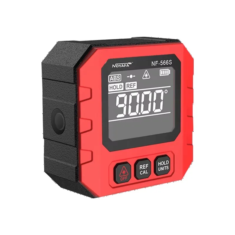

Angle Measuring Instrument Magnetic Adsorption NF-566S Double Sided Laser High Precision Digital Display Inclinometer