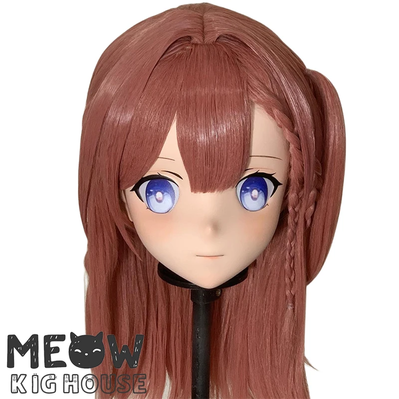 

(MEO452) Customize Handmade Full Head Lockable Crossdress Male to Female Japanese Cartoon Anime Game Character Kigurumi Mask