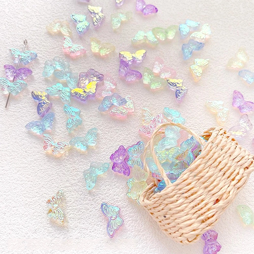 

30 Pieces Laser Butterfly Polarized Pattern Butterfly Beads DIY Makes Fashionable Jewelry Necklace Bracelet Accessory Materials