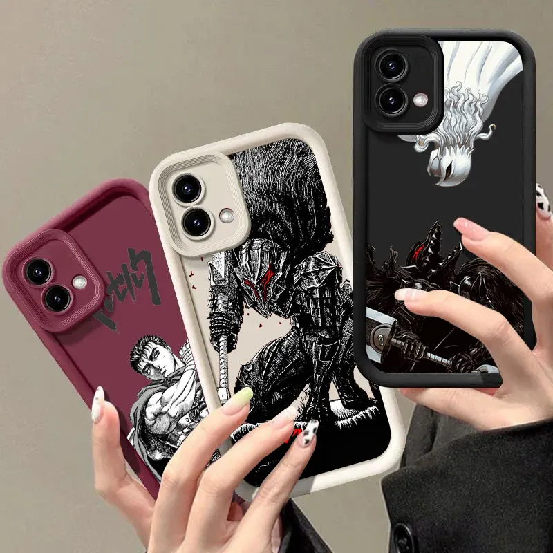 Coque de téléphone Anime Berserks, étui antichoc pour Motorola Moto Edge 40NEO 50 Pro 60 Fusion G05 G15 G24 G32 G35 G53 G60 G75 G84 G85