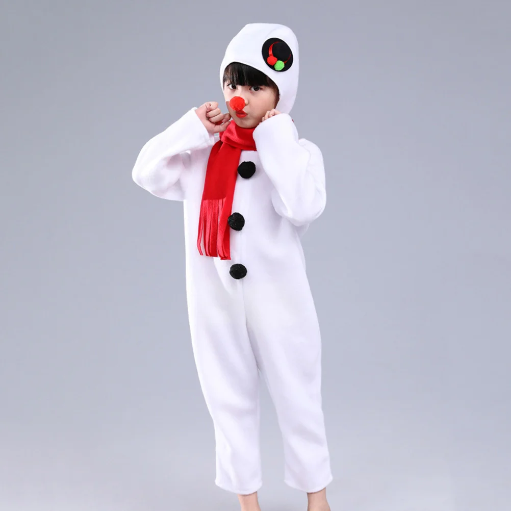 Cosplay Costume for Kids Snowman Jumpsuit Inflatable Christmas Pajamas Children