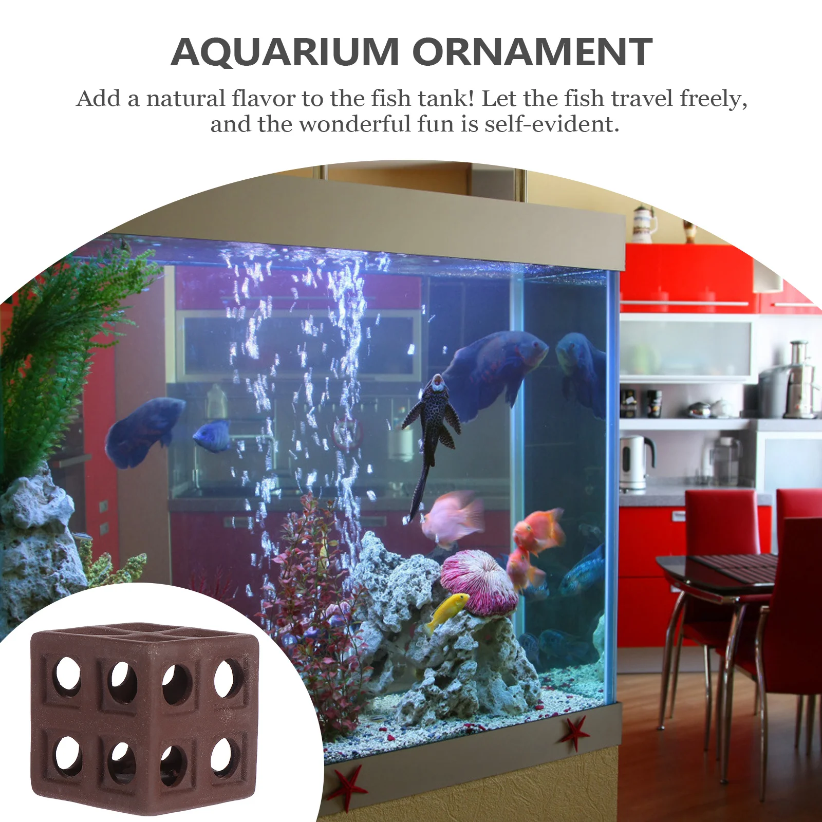 

Fish Shelter Aquarium Ornament with Fine Craftsmanship No Deformation Fading Ideal for Fish Breeding Hole in Freshwater