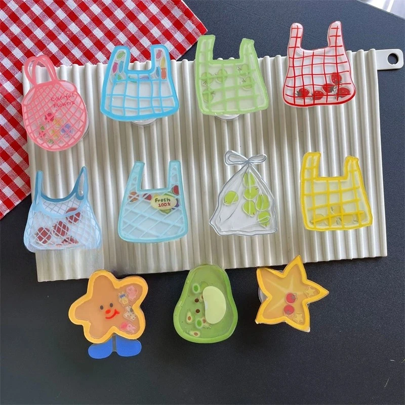 

Милый корейский мультяшный держатель Griptok с подвижным песком для телефона Samsung, универсальные аксессуары для телефонов, держатель для телефона с ручкой, держатель Tok