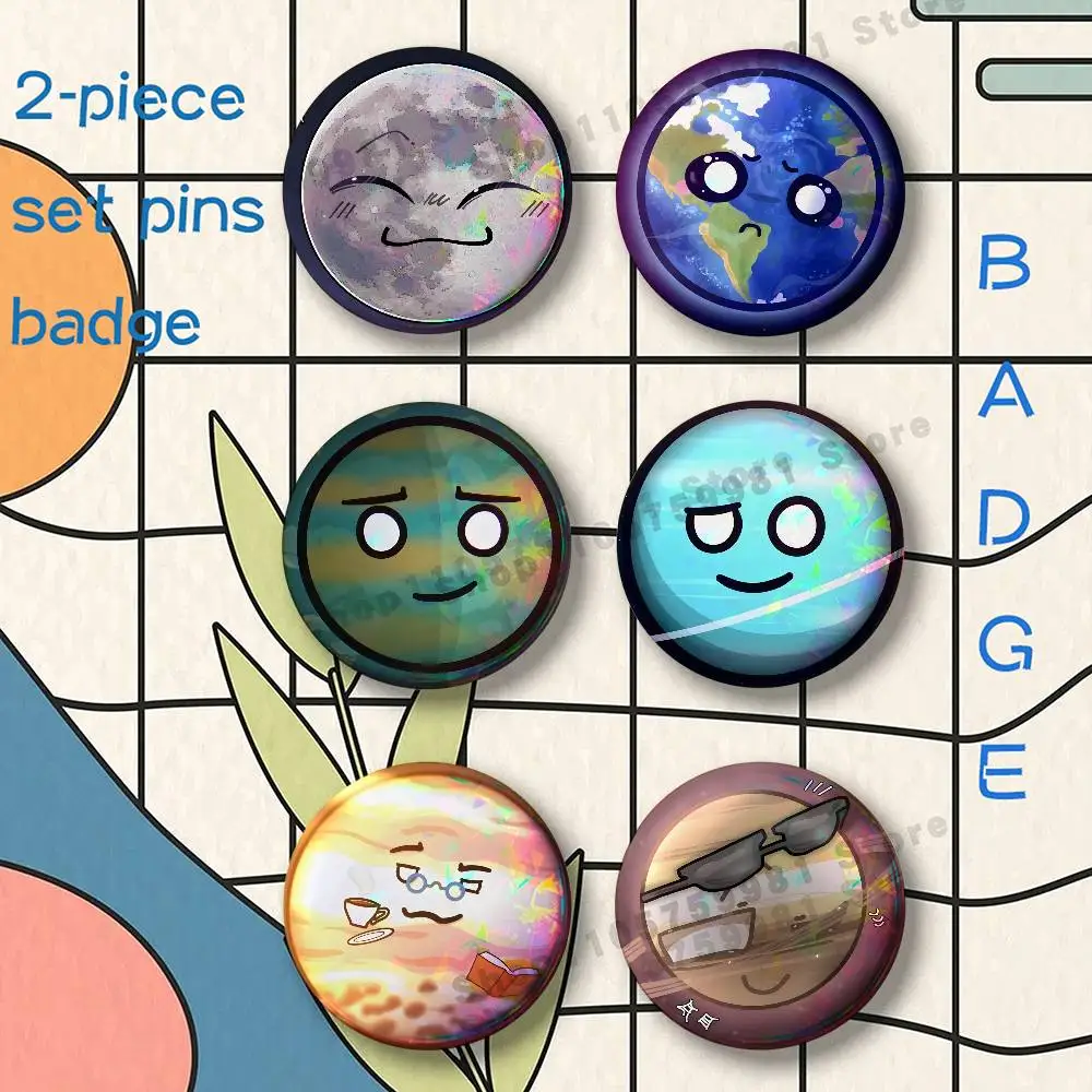 So Funny SolarBalls Anime 2-piece set Free Mix Backpack Clothes Jewelry Accessories Round Badge Collection Gifts