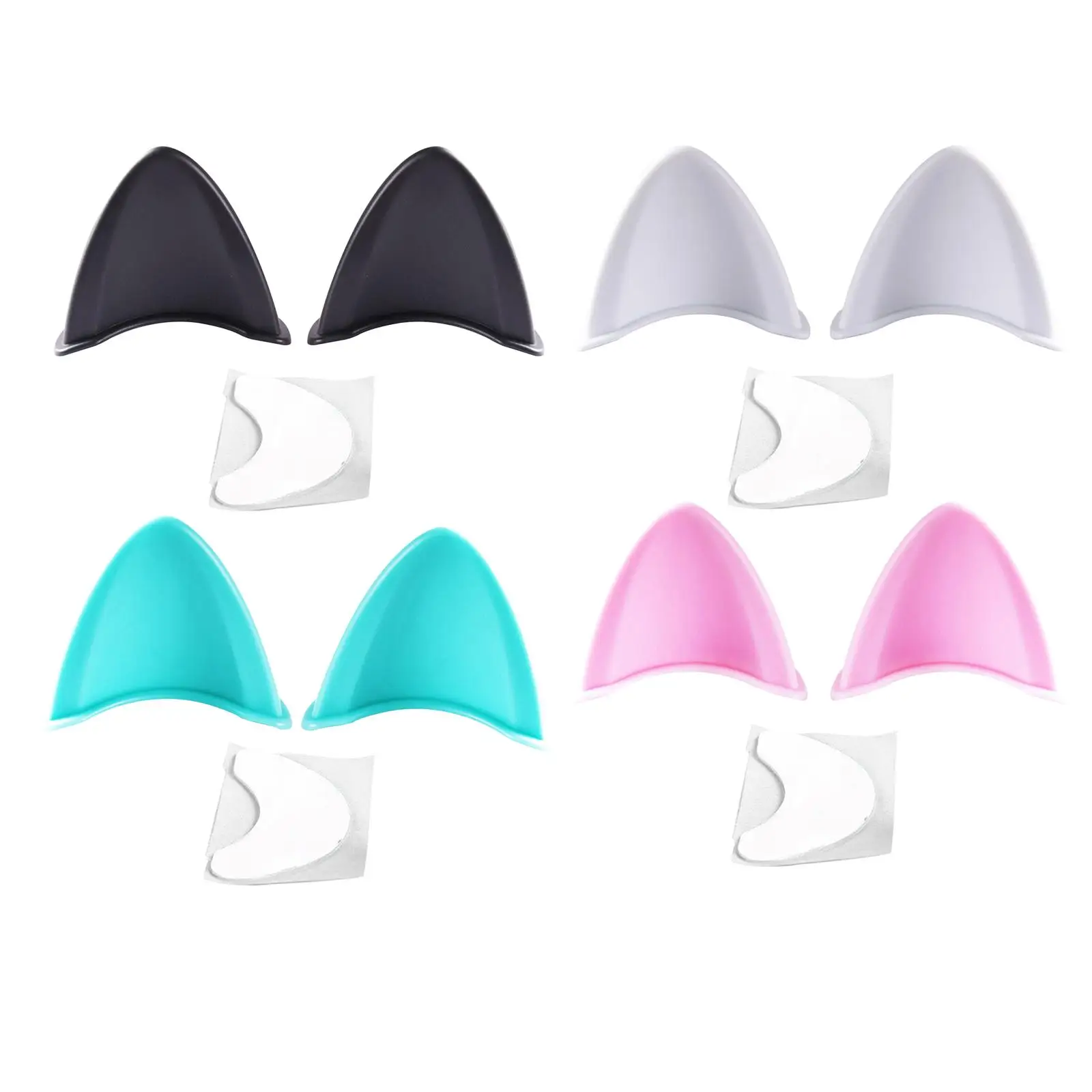 Helmet Cat Ears Adhesive Attachment Kitty Ear for Motorcycle Helmets