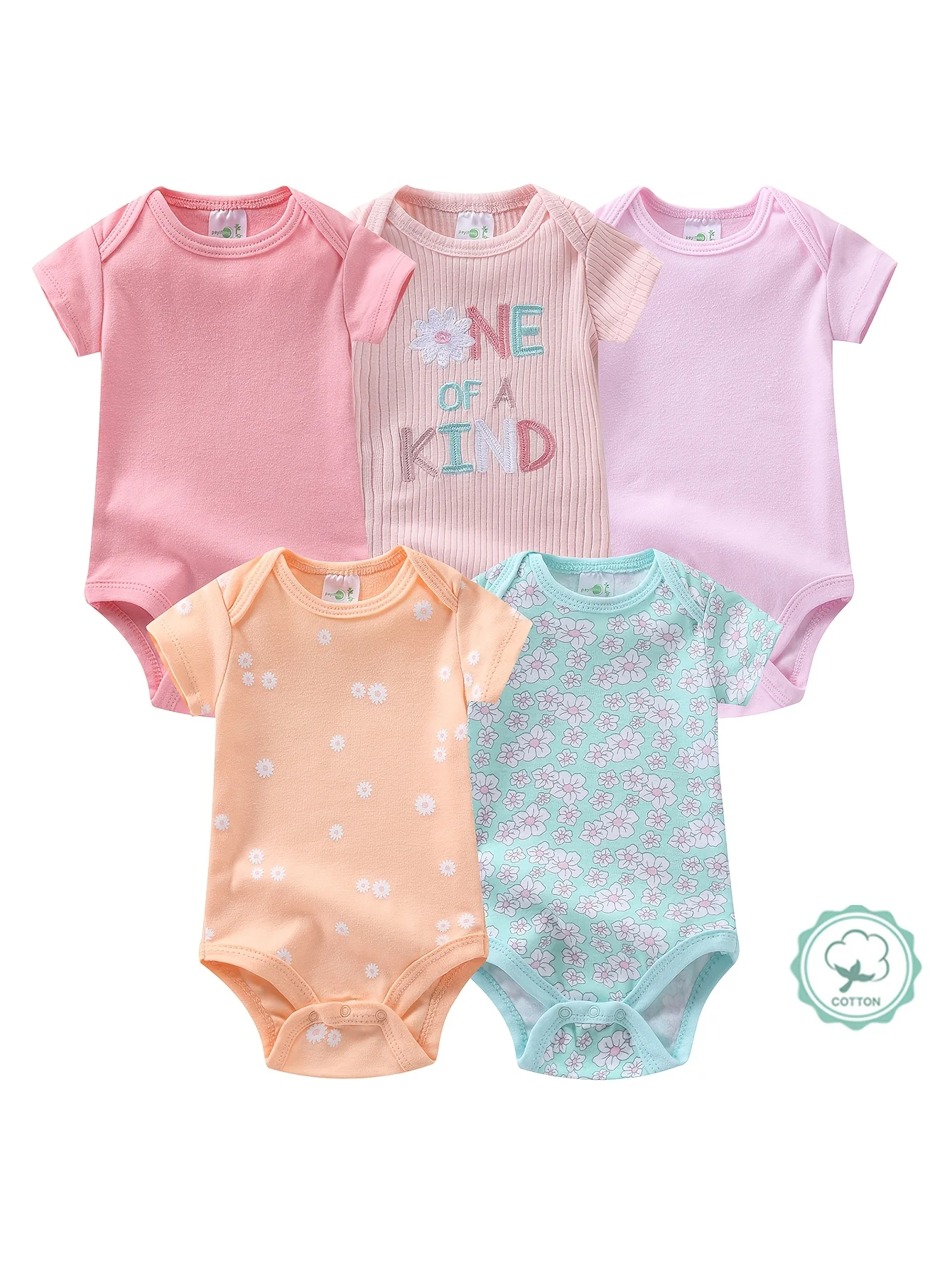 Baby Clothing Essentials Newborn - Bodysuit Lengan Pendek Bayi Perempuan Baru