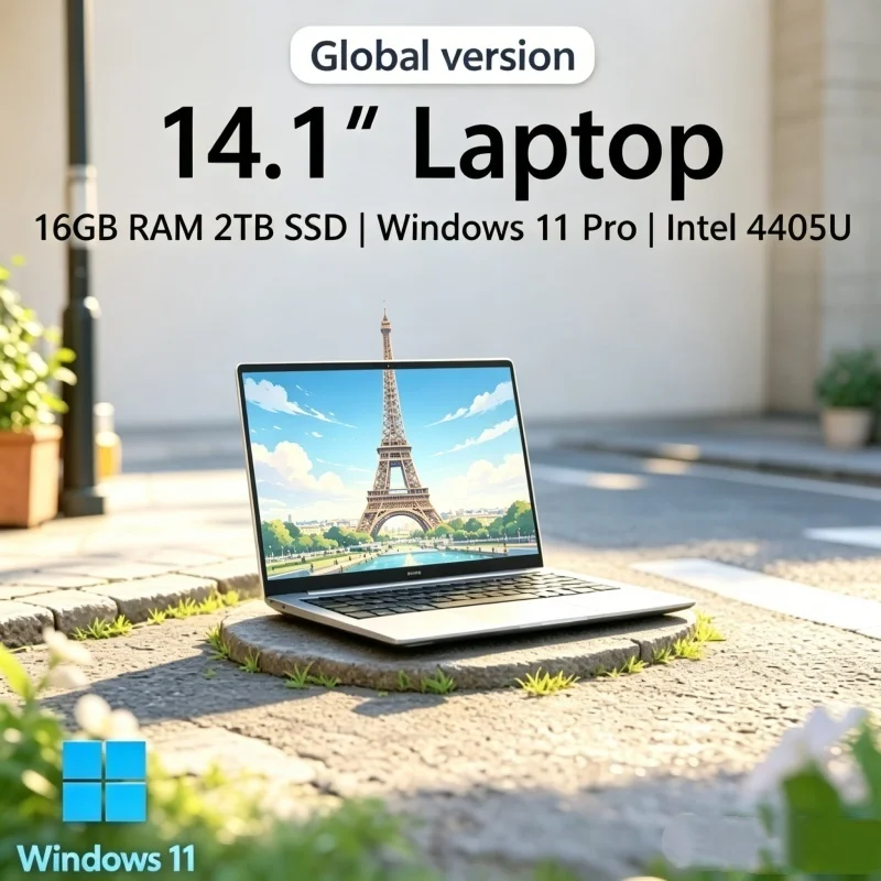 

Quiescent 2026 Compact 14.1 Inch Gaming PC Intel 4405U Modishslim 16GB RAM SSD 1920*1080 Windows 11 Pro Petrous Reliable Study