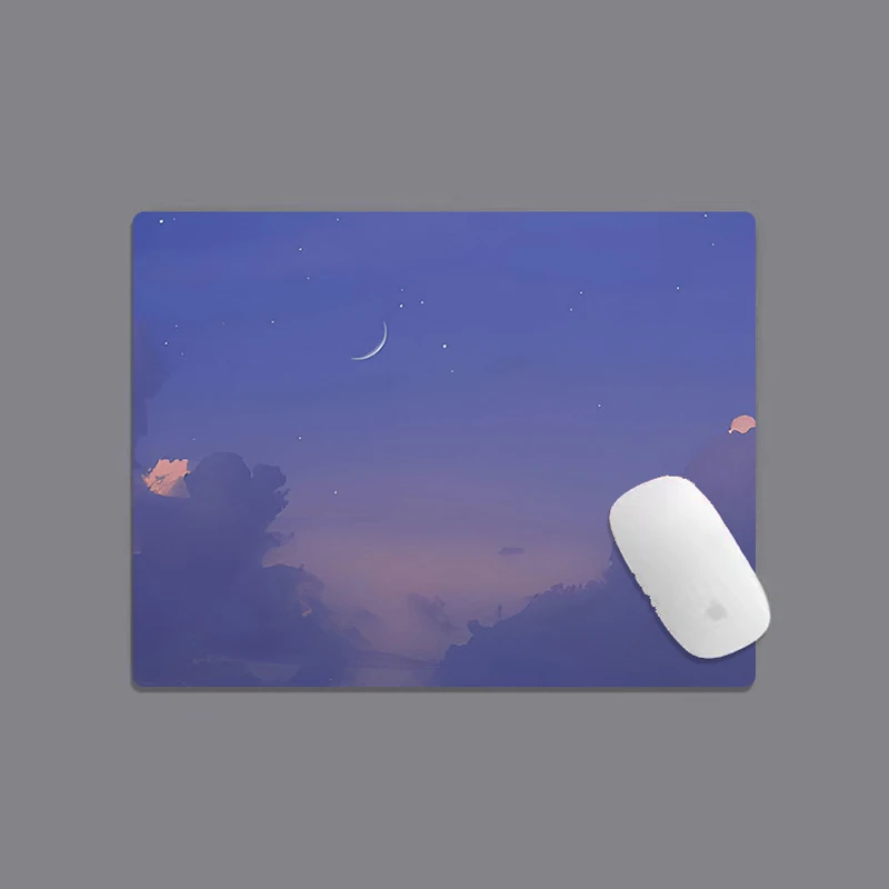 Lovely Scenery landscape Small XS Rubber Mousepad For PC Gamer Desktop Decoration Office Game Mat Deskmat Rug With Stitched Edge