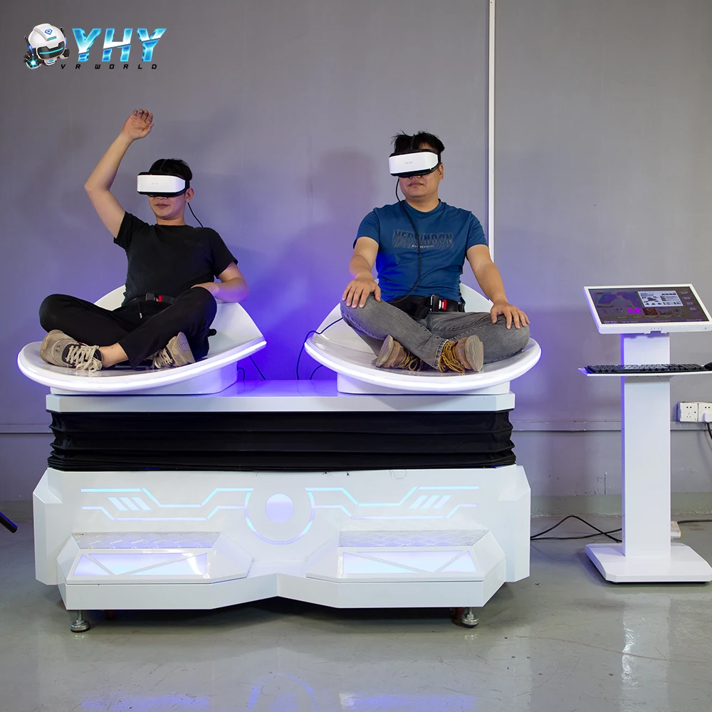 YHY Indoor Commercial VR Slide Two Seats Simulator 9D Virtual Reality Cinema Amusement Double VR Sliding Game Machine
