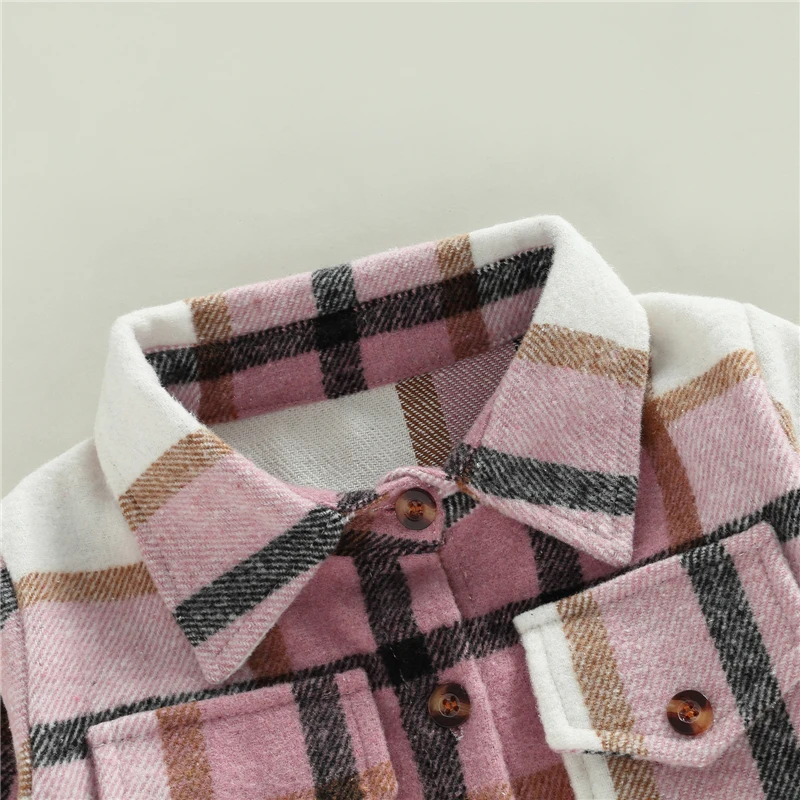 Kid Baby Boy Girl Cotton Plaid Shirt Jacket Infant Toddler Coat Winter Spring Autumn Warm Thick Outwear Baby Clothes