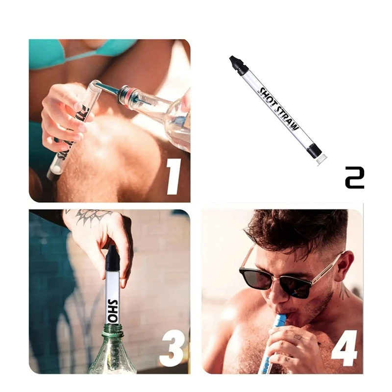 1Pcs Shot Straw, Shot Holder Straw For Drinks, Chasers Smooth Sipping And Easy Pouring Fits All Standard Bottles Durable