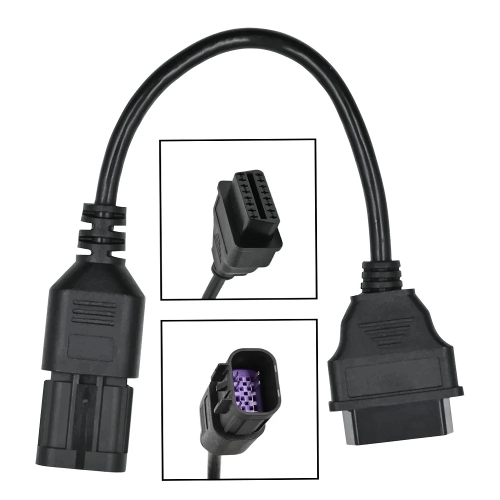 FOR ATV 8Pin To 16Pin Motorcycle Connection Cable OBD2 Diagnostic Adapter For Polaris RZR/Ranger/General/Sportsman/ACE/Slingsho