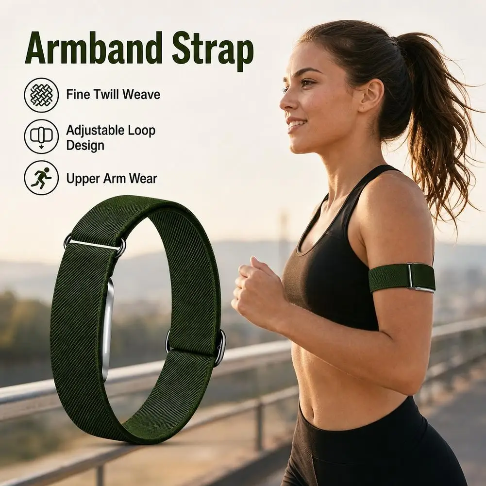 Adjustable Elastic Armband Strap For hume2.0 Twill Weave Fitness Upper Arm Band for Running Sports Activity Tracker Holder