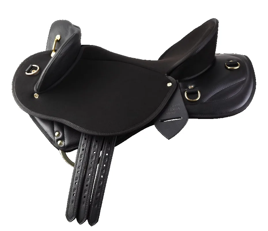 

Western Horse Saddle Close Contact Balanced Fit For Ranch Riding Black Brown
