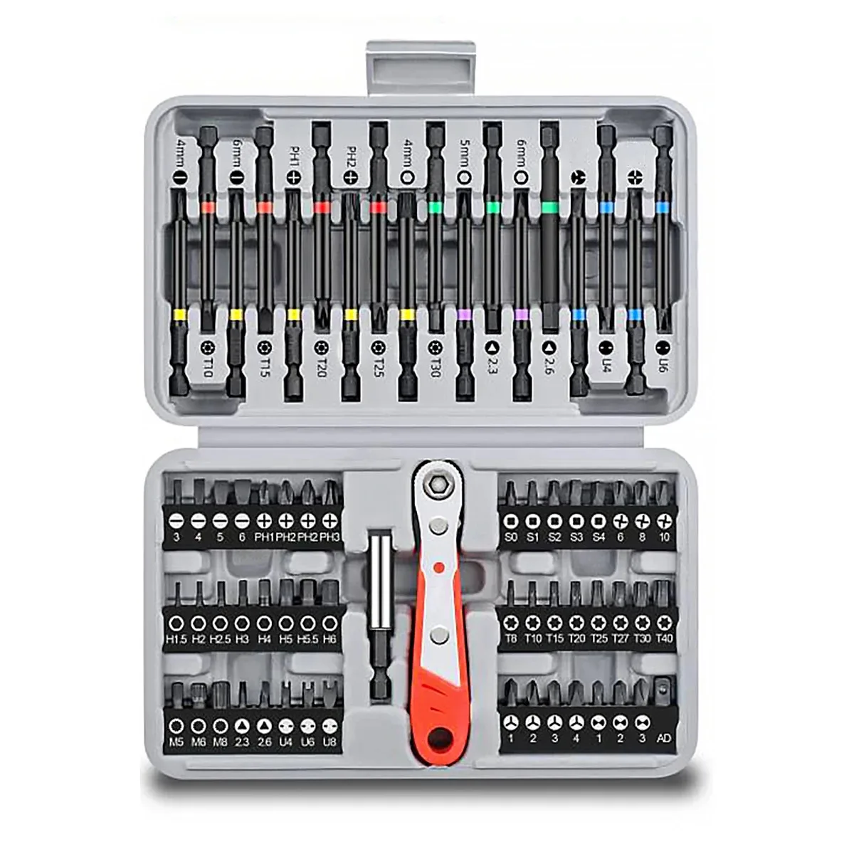 Precision Ratchet Screwdriver Set,68 in 1 Screwdriver Home Repair Tool Kit for Furniture/Car/Computer/Electronics Maintenance.