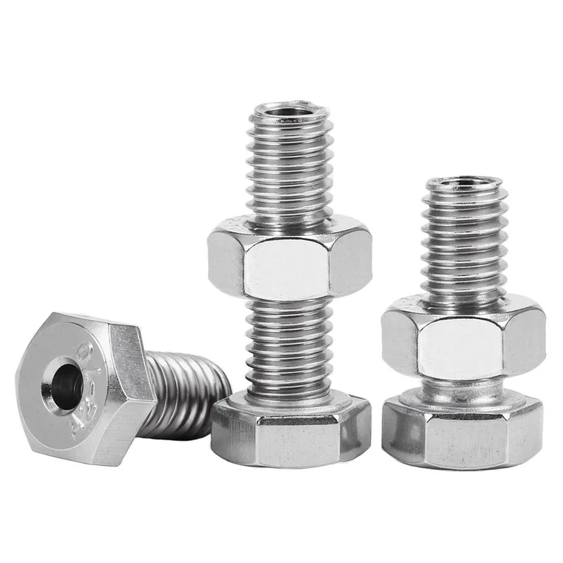 Śruba zewnętrzna sześciokątna pusta ze stali nierdzewnej 304, śruba pusta do maskowania, śruba z otworem przelotowym M4 M5 M6 M8 M10 M12 M14 M16 M18 M20