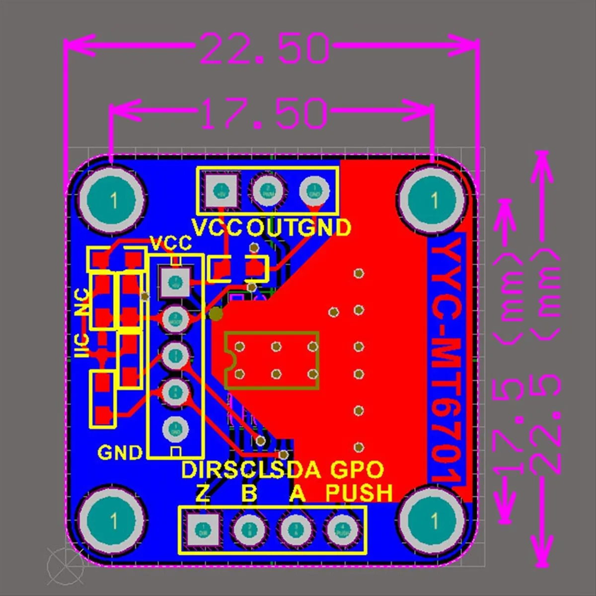 [B63C] Magnetic Encoder MT6701 Magnetic Induction Angle Measurement Sensor Module 14bit High Precision Can Replace AS5600