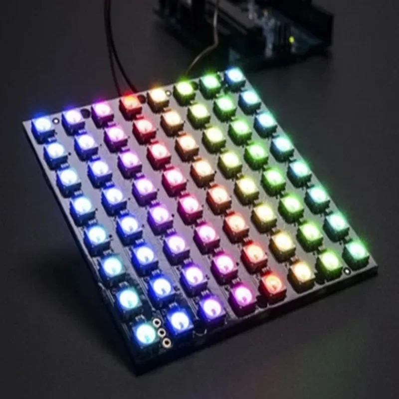 

Matrix for Arduino 5050 RGB 8x8 LED WS2812B 8*8 64-Bit Full Color 5050 RGB LED Lamp Panel Light WS2812 LED