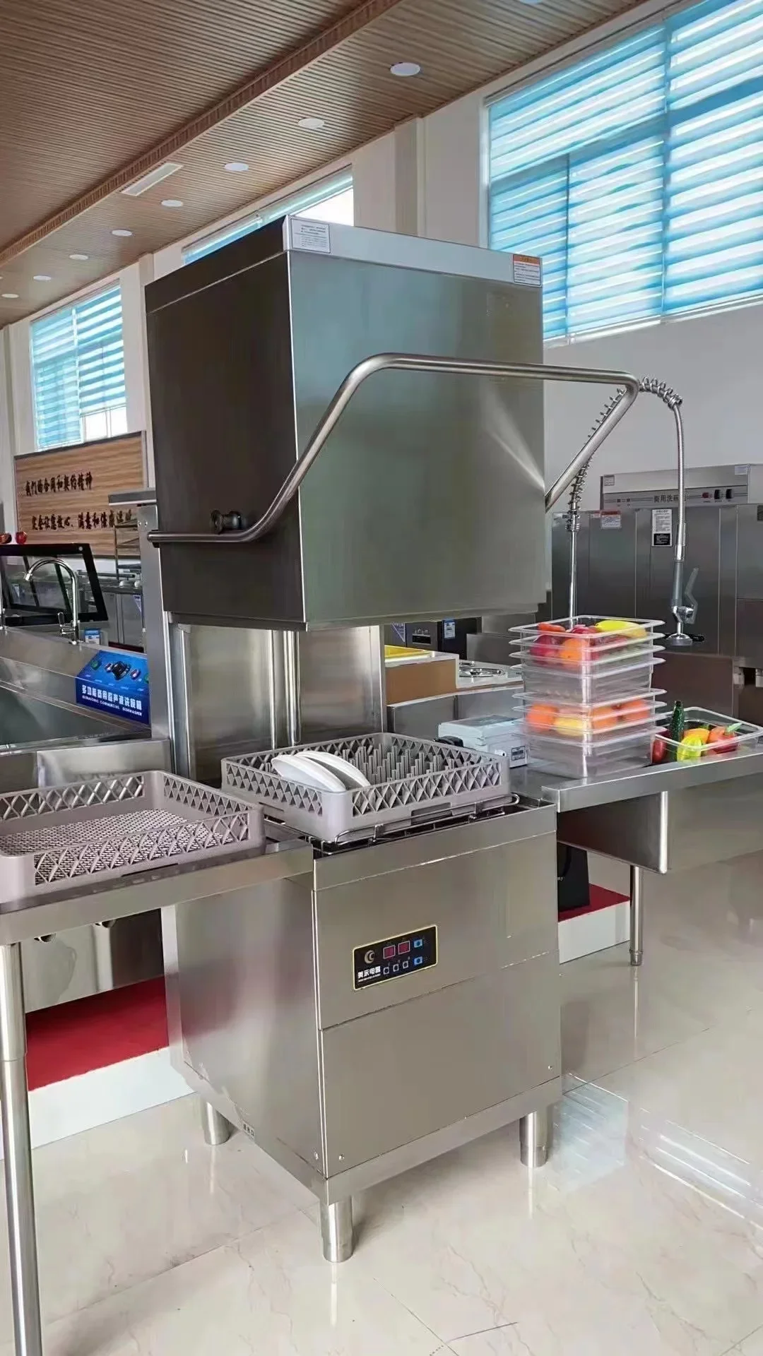 Fully Automatic Dishwasher Kitchen Dishwasher Stainless Steel Commercial Hotel Restaurant Dishwasher