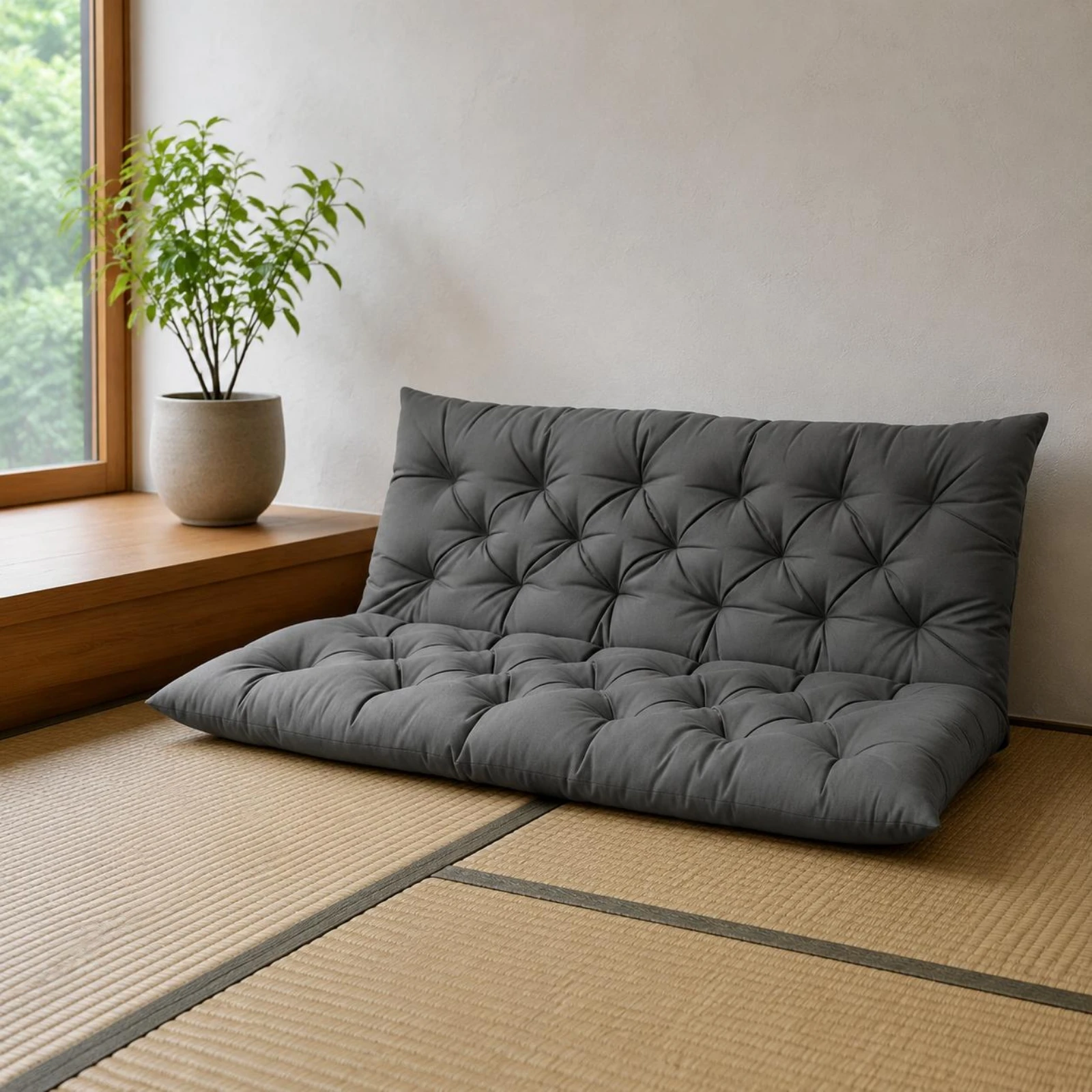 Garden Swing Cushion Thick Padded Bench Seat Pad Porch Swing Cushion Adjustable Straps Outdoor Bench Seat Pad for Balcony