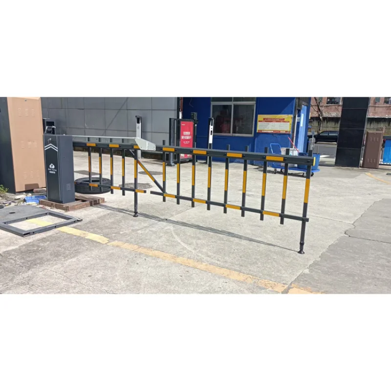 custom.Industrial Automatic Parking Gate Fencing Barrier Remote Control Brushless Motor Fast Speed Public Use Metal