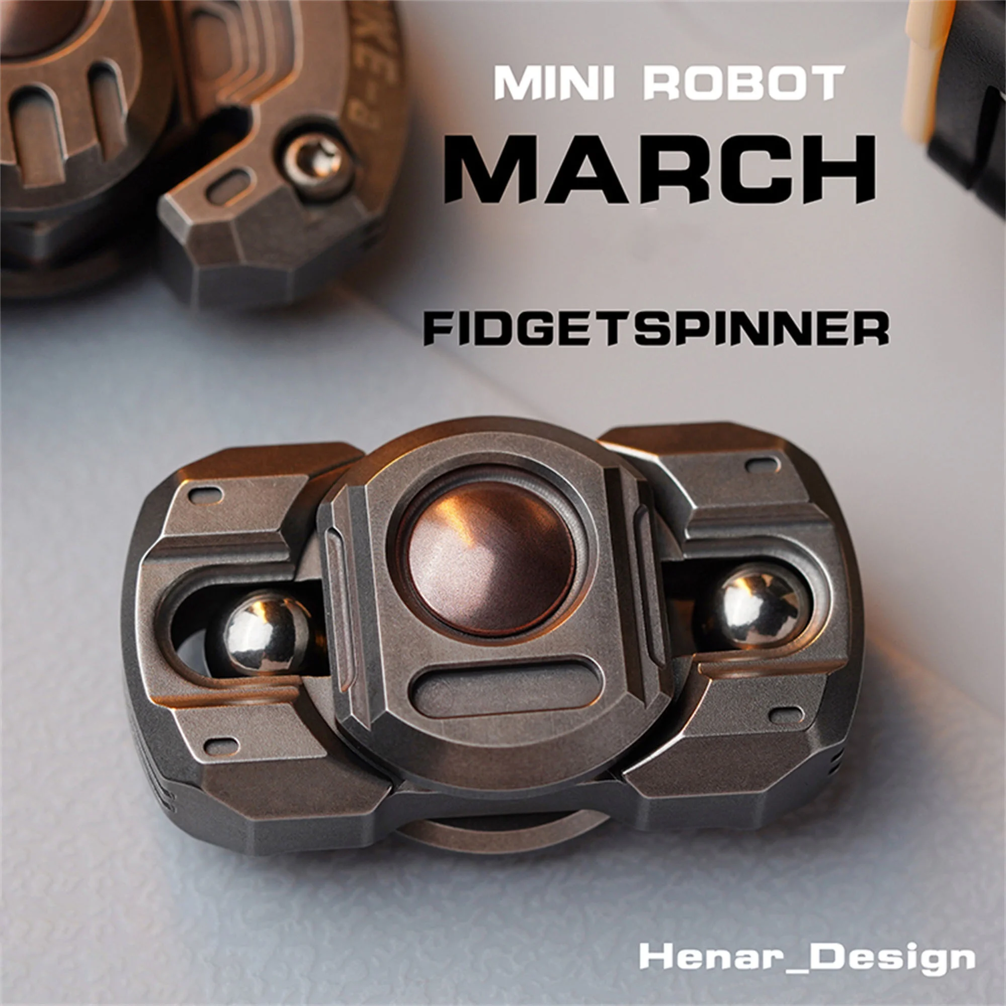 WANWU EDC Marching Robots Fidget Spinner EDC Gadgets Haptic Coin Rotating Steel Ball Release Anxiety Toy  Fidget Spinner